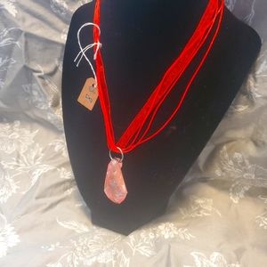 Handmade resin rave necklace uv light sensitive